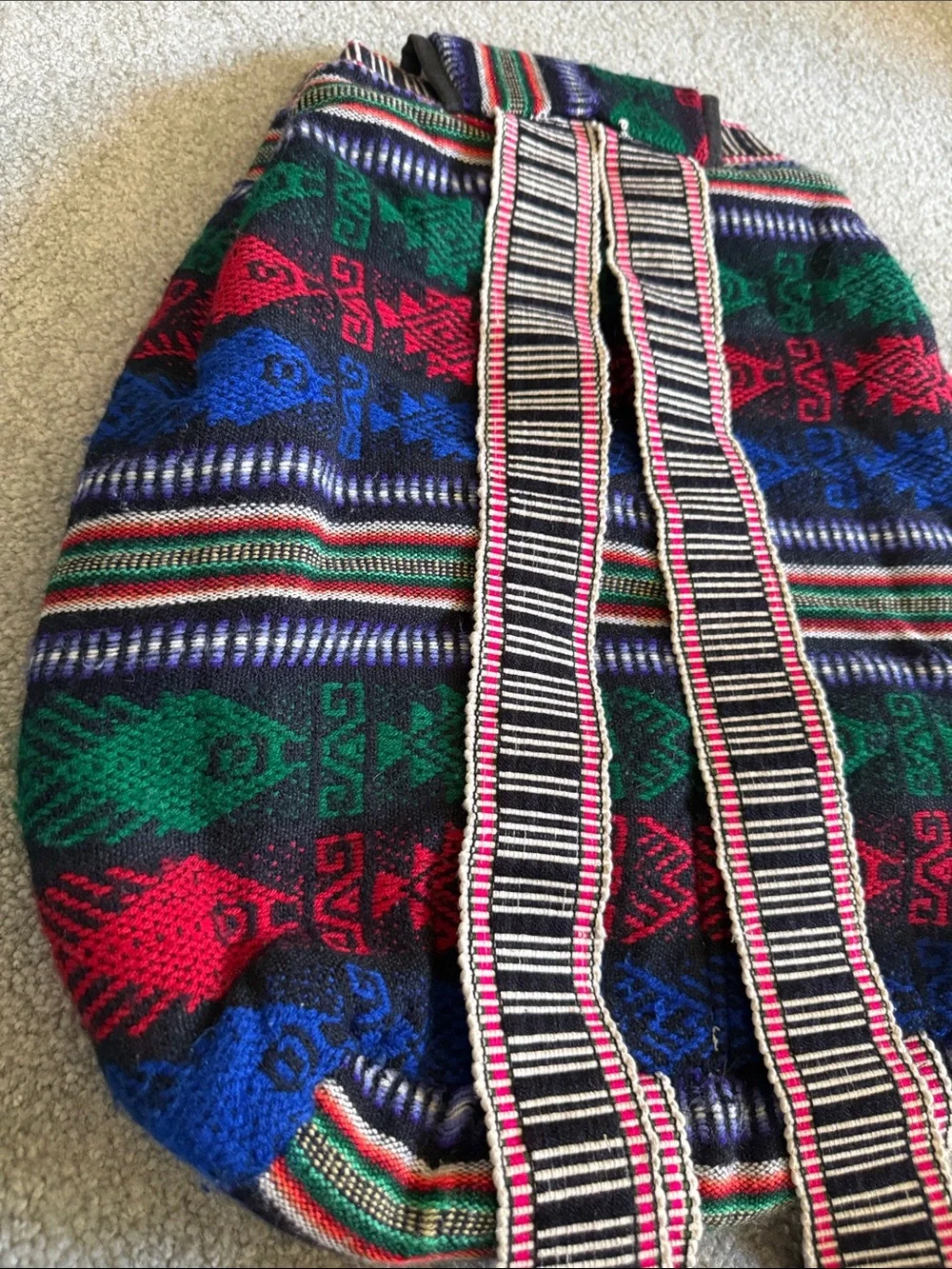 Bohemian Multicolor Woven Backpack